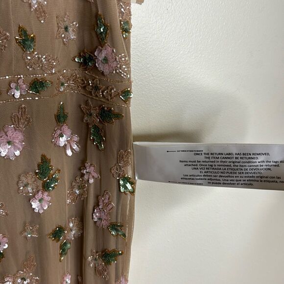 Mac Duggal EMBELLISHED HIGH NECK FLUTTER SLEEVE GOWN size 18 - Picture 8 of 13